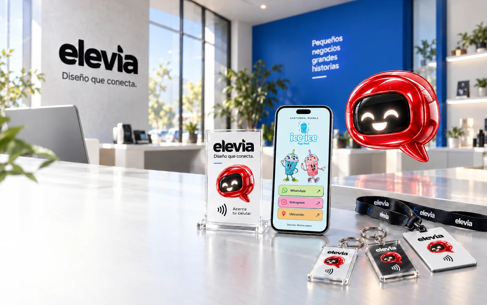 Elevia conecta el mostrador de tu negocio con tu tarjeta digital